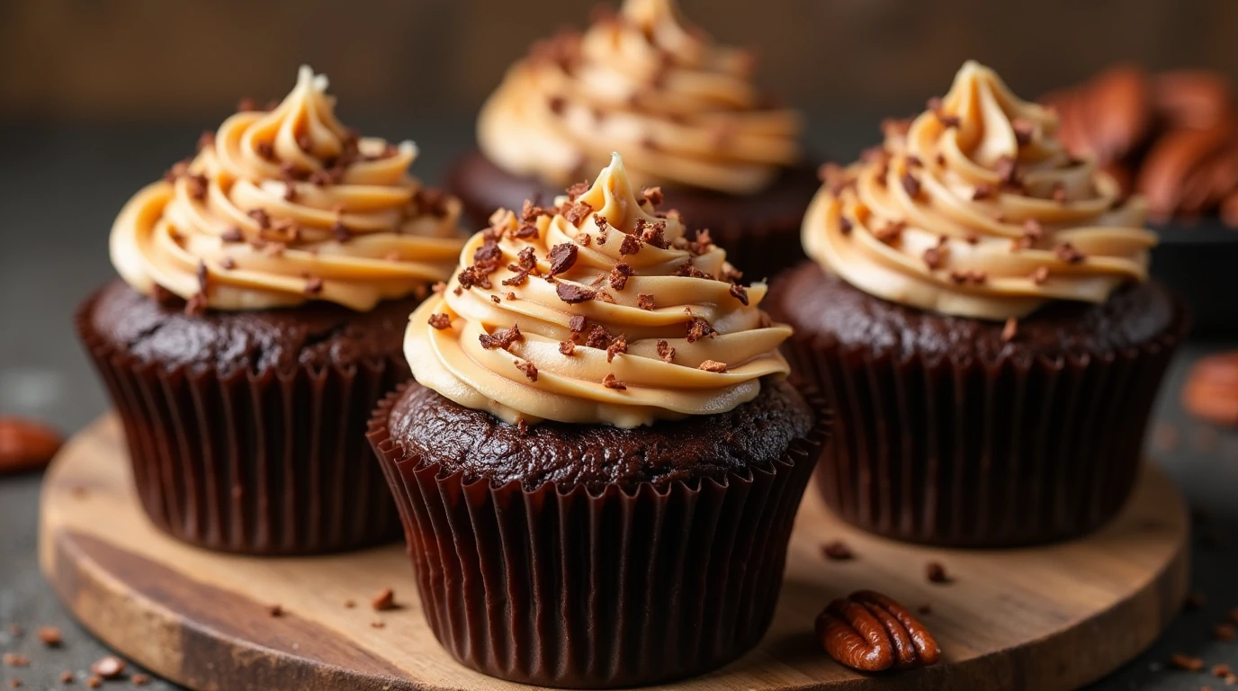 German Chocolate Cupcakes