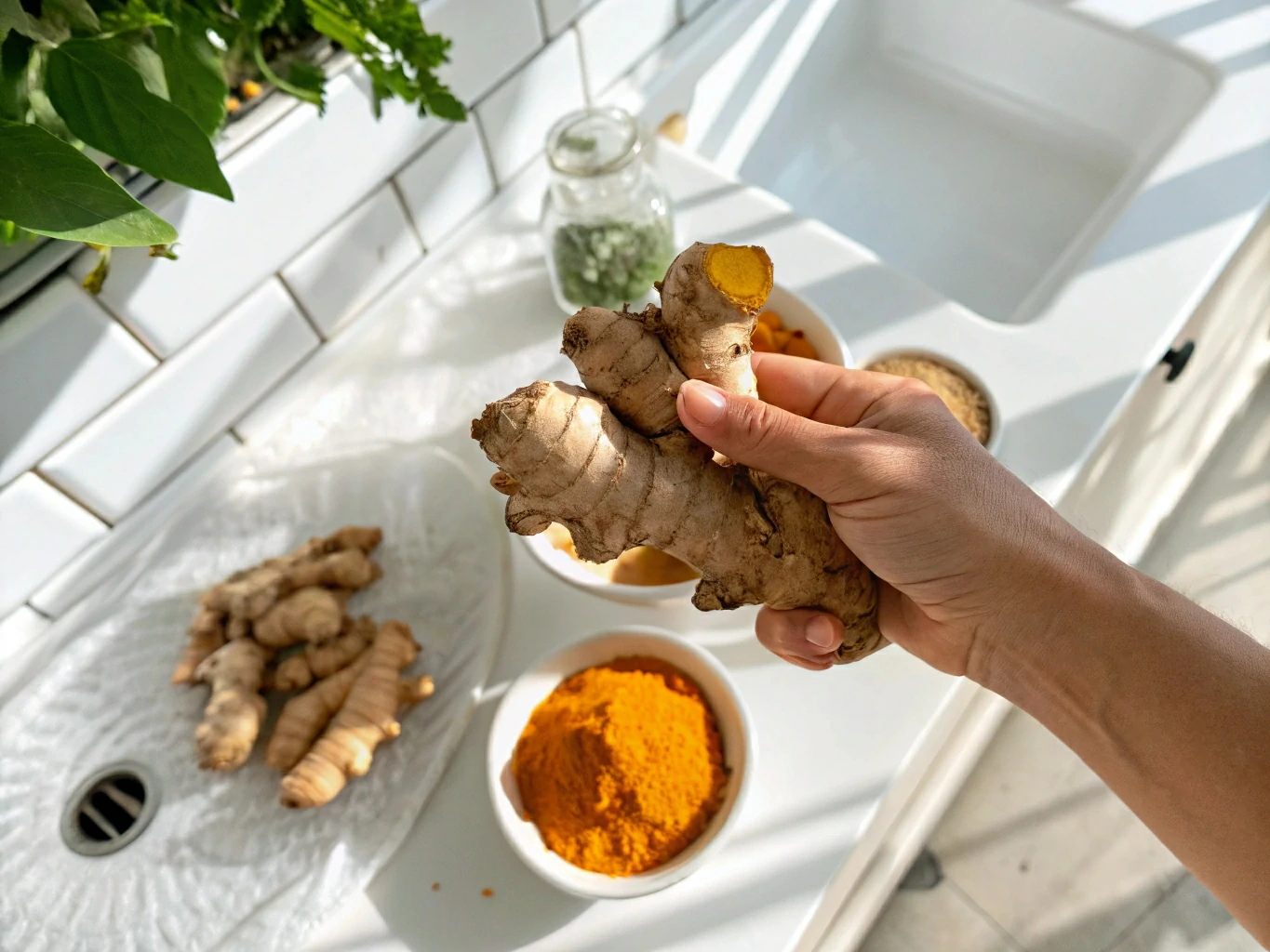 generate-a-realistic-photo-to-from-from-the-upper- Health Benefits of Turmeric and Ginger